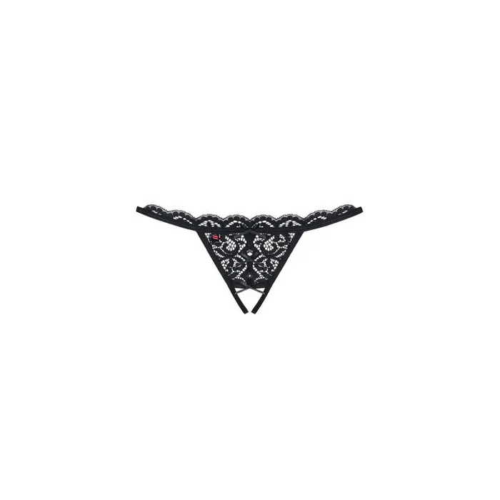 Anal Obsessive Crotchless Lace Thong 831 Black