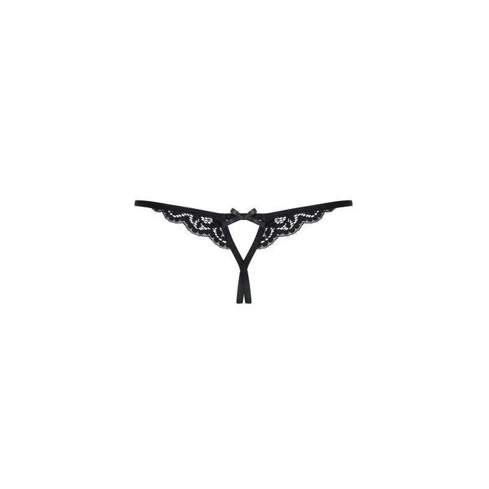 Anal Obsessive Crotchless Lace Thong 831 Black