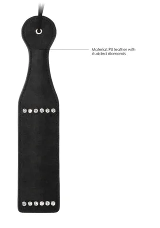Anal Shots Toys Ouch Diamond Studded Paddle Black Anal Shots Toys Ouch Diamond Studded Paddle Black
