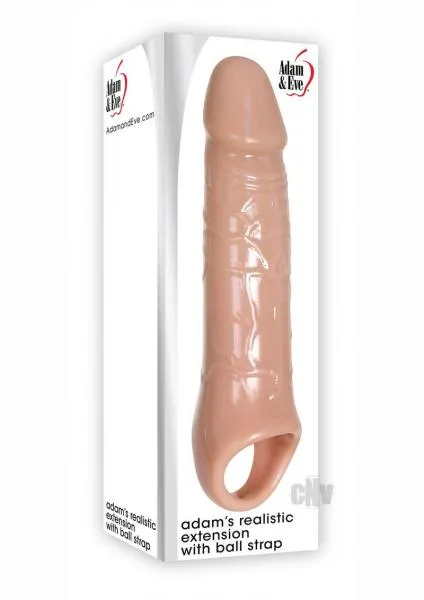 Male Sex Toys Adam Eve Adams Realistic Extension With Ball Strap Male Sex Toys Adam Eve Adams Realistic Extension With Ball Strap