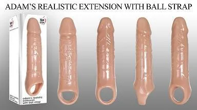 Male Sex Toys Adam Eve Adams Realistic Extension With Ball Strap Male Sex Toys Adam Eve Adams Realistic Extension With Ball Strap