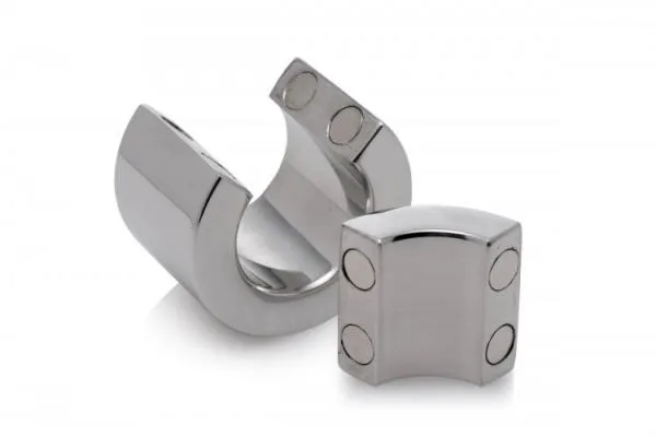 Master Series Male Sex Toys Magnetic Stainless Steel Ball Stretcher 40mm