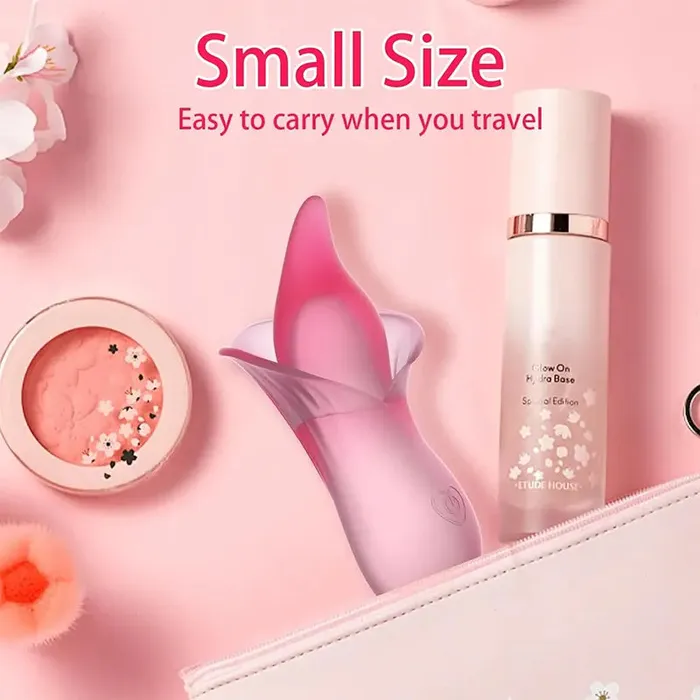 OOTYEMO Female Sex Toys Tongue Licking Flower Vibrator
