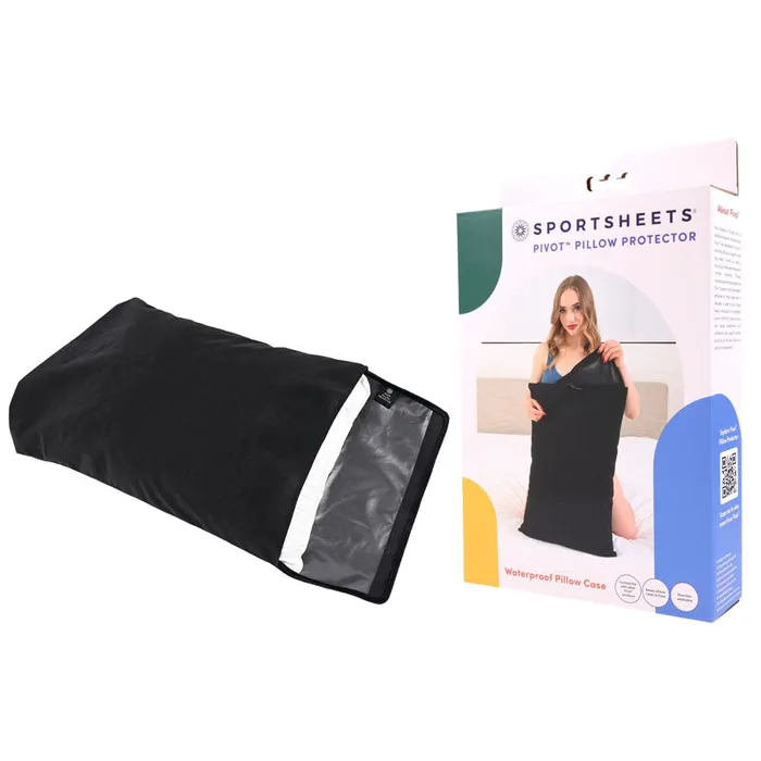 Pivot Pillow Protector Black Waterproof Pillow Protector Sportsheets Vibrators