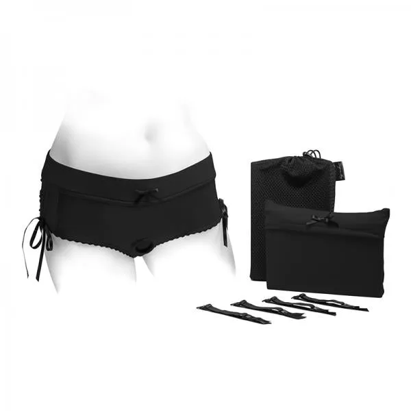 Seductucom Anal Spareparts Sasha Cinch Booty Short Harness Black Size 3xl