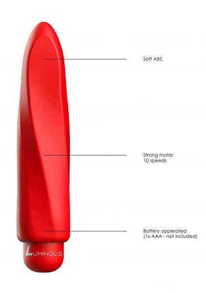 Shots Toys Female Sex Toys Luminous ABS Bullet With Silicone Sleeve 10Speeds Myra Red
