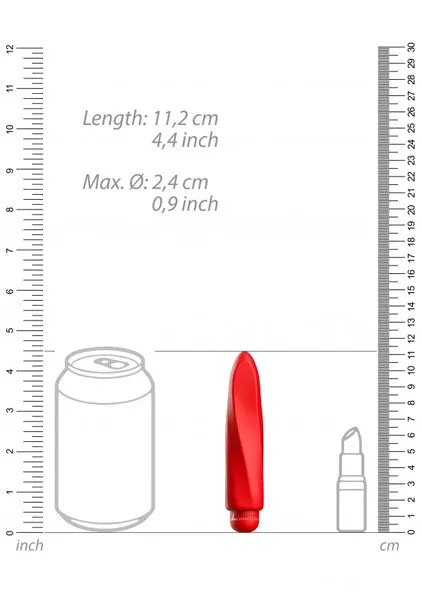 Shots Toys Female Sex Toys Luminous ABS Bullet With Silicone Sleeve 10Speeds Myra Red