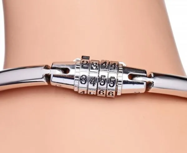 Stainless Steel Combination Lock Slave Collar Master Series Dildos Stainless Steel Combination Lock Slave Collar Master Series Dildos