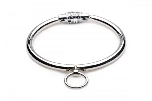 Stainless Steel Combination Lock Slave Collar Master Series Dildos Stainless Steel Combination Lock Slave Collar Master Series Dildos