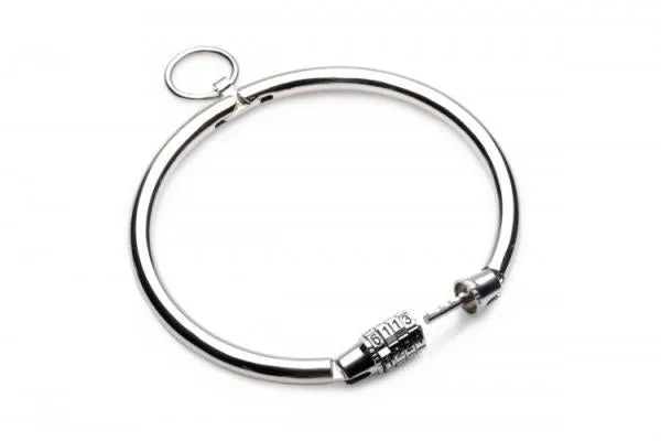 Stainless Steel Combination Lock Slave Collar Master Series Dildos Stainless Steel Combination Lock Slave Collar Master Series Dildos