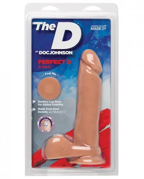 The D Perfect D 8 Inches Dildo With Balls Vanilla Beige Doc Johnson Dildos The D Perfect D 8 Inches Dildo With Balls Vanilla Beige Doc Johnson Dildos