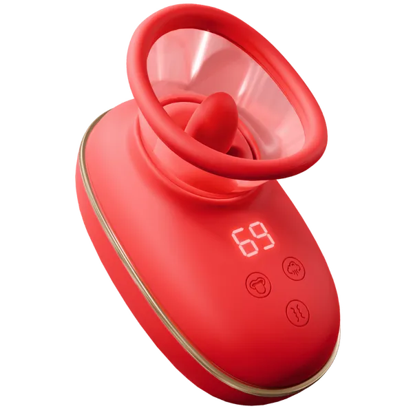 Vibrators Amovibe Sucking Licking Stimulator Vortex Red