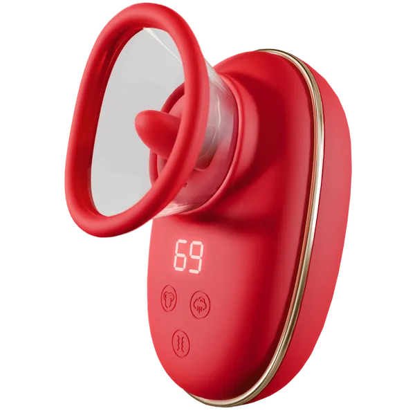 Vibrators Amovibe Sucking Licking Stimulator Vortex Red