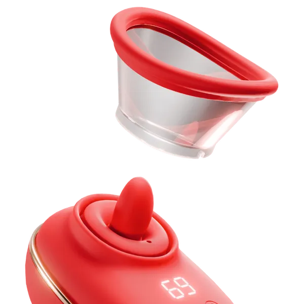 Vibrators Amovibe Sucking Licking Stimulator Vortex Red