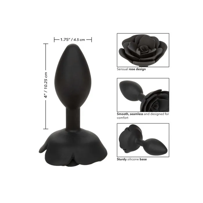 California Exotic Novelties Anal Silicone butt plug rose Calexotics Forbidden black