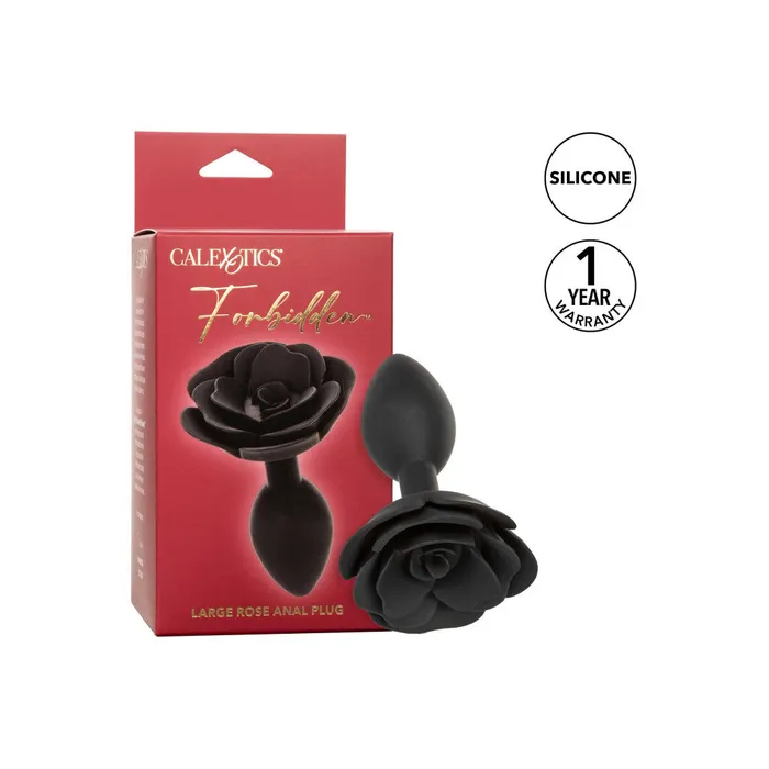California Exotic Novelties Anal Silicone butt plug rose Calexotics Forbidden black