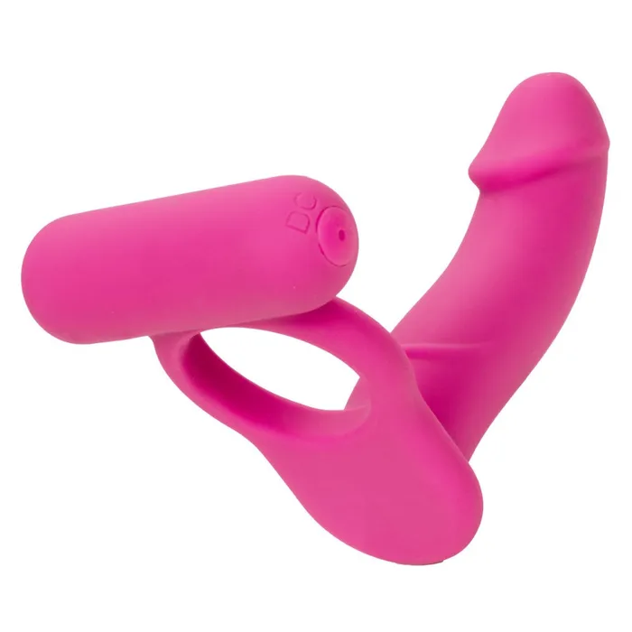 California Exotic Novelties Male Sex Toys Double Diver Rechargeable Silicone Vibrating Cock Ring with Anal Dildo