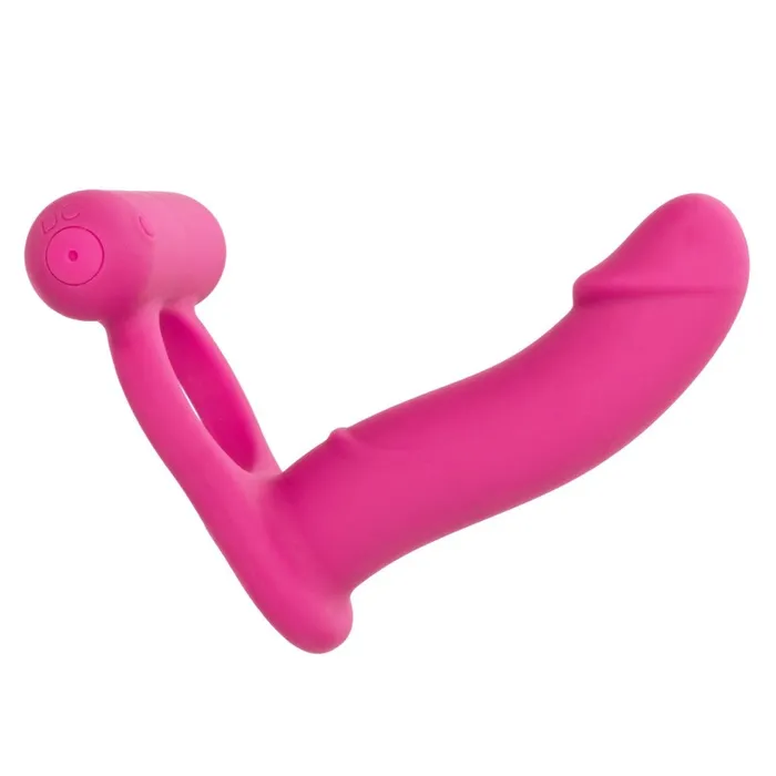 California Exotic Novelties Male Sex Toys Double Diver Rechargeable Silicone Vibrating Cock Ring with Anal Dildo