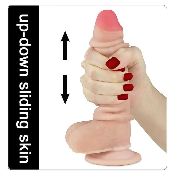 Dildos Love Toy Flexible Realistic Double Layer Cyber Skin Slidingskin Dong 7