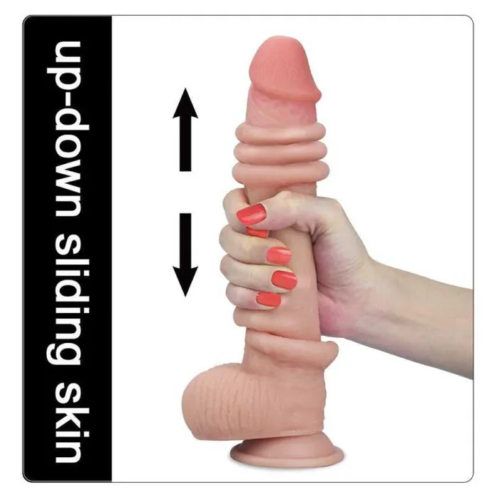 Dildos Love Toy Flexible Realistic Double Layer Cyber Skin Slidingskin Dong 7