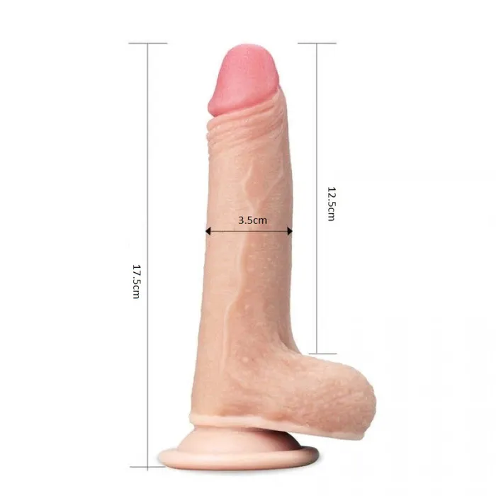 Dildos Love Toy Flexible Realistic Double Layer Cyber Skin Slidingskin Dong 7