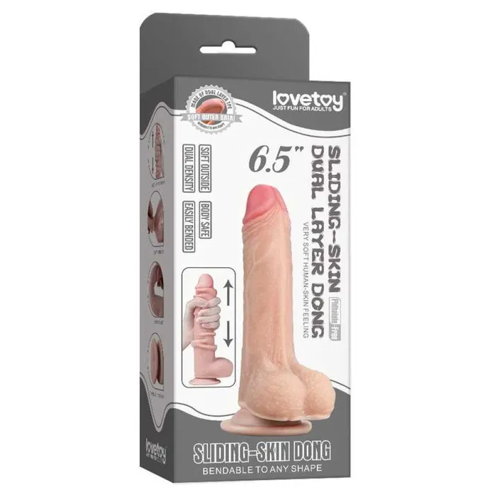 Dildos Love Toy Flexible Realistic Double Layer Cyber Skin Slidingskin Dong 7