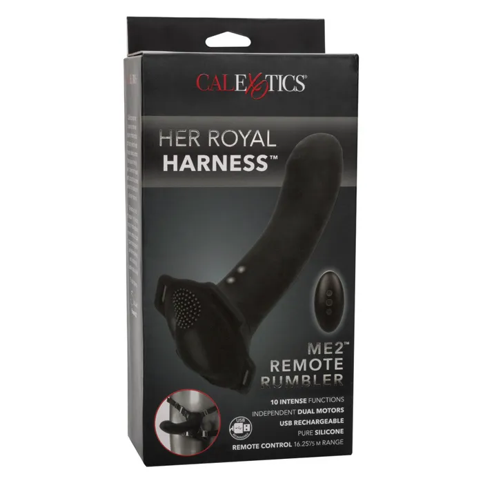 Female Sex Toys California Exotic Novelties Her Royal Harness Me2 Strapon with Remote Vibrating Dildo