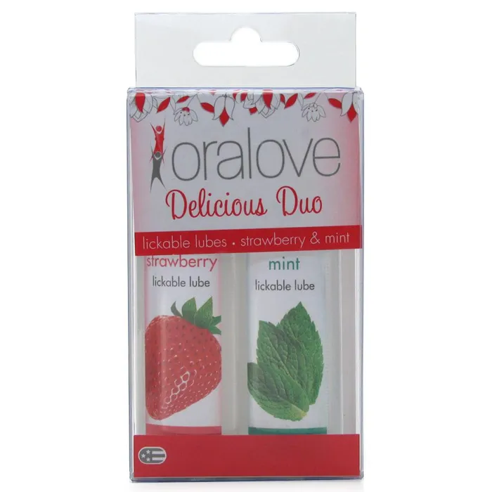 Oralove Delicious Duo Lickable Lubes in Strawberry Mint La Fantaisie LLC Female Sex Toys Oralove Delicious Duo Lickable Lubes in Strawberry Mint La Fantaisie LLC Female Sex Toys