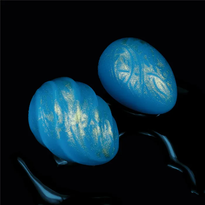 Set of 2 Oceans Tones Soft Silicone Vaginal Eggs Love Toy Male Sex Toys