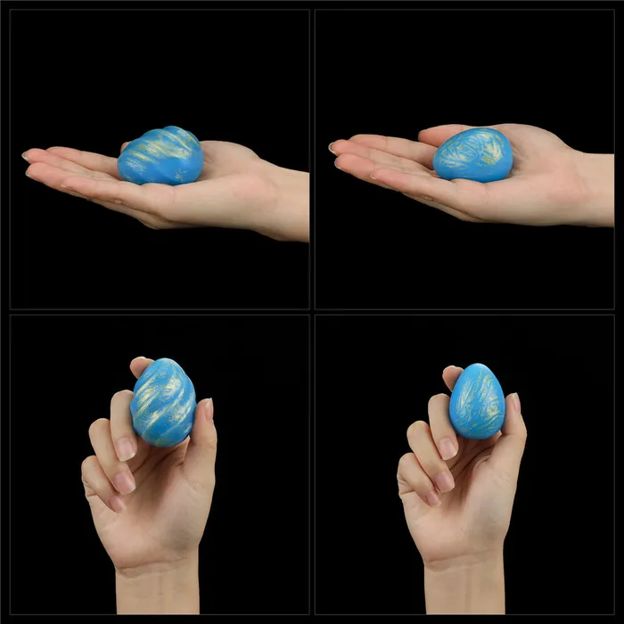 Set of 2 Oceans Tones Soft Silicone Vaginal Eggs Love Toy Male Sex Toys