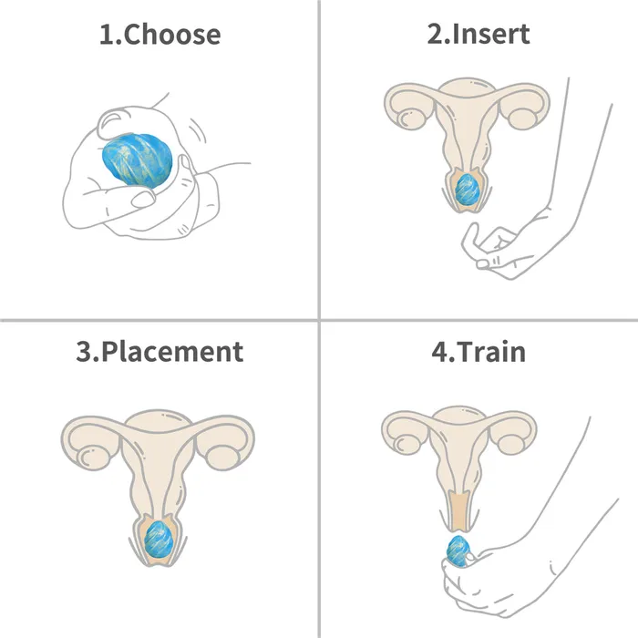 Set of 2 Oceans Tones Soft Silicone Vaginal Eggs Love Toy Male Sex Toys