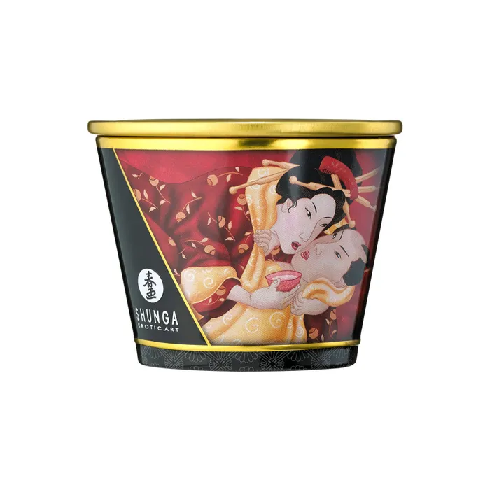 Shunga Couples Strawberry Champagne Shunga Romance massage candle