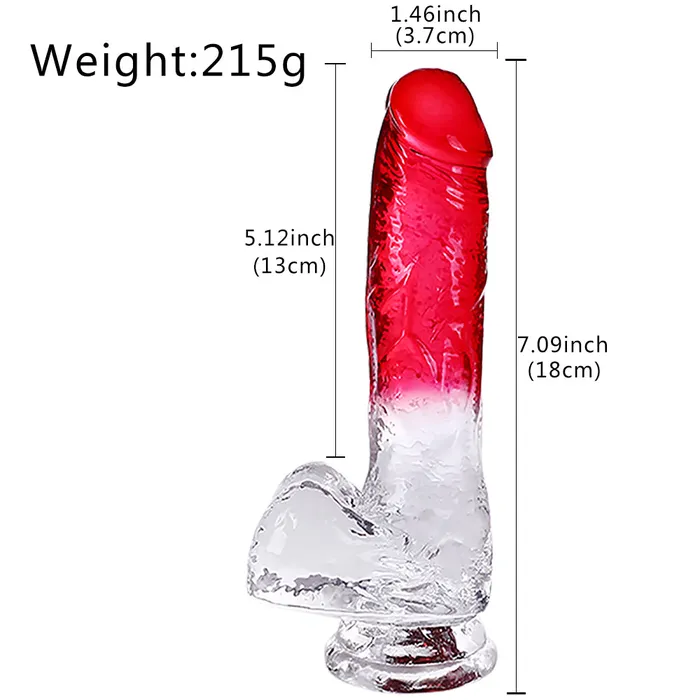 DY DY 709 Crystal Realistic Dildo Red Female Sex Toys