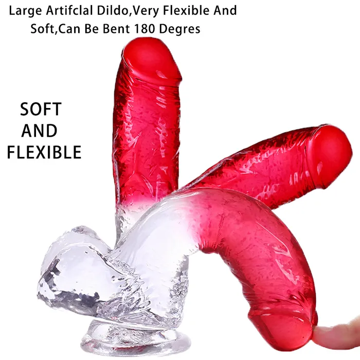 DY DY 709 Crystal Realistic Dildo Red Female Sex Toys