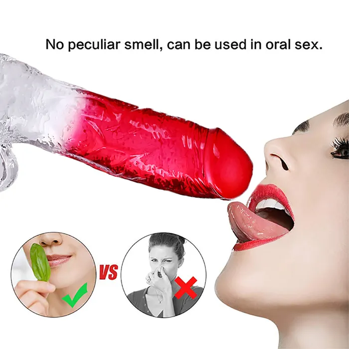 DY DY 709 Crystal Realistic Dildo Red Female Sex Toys