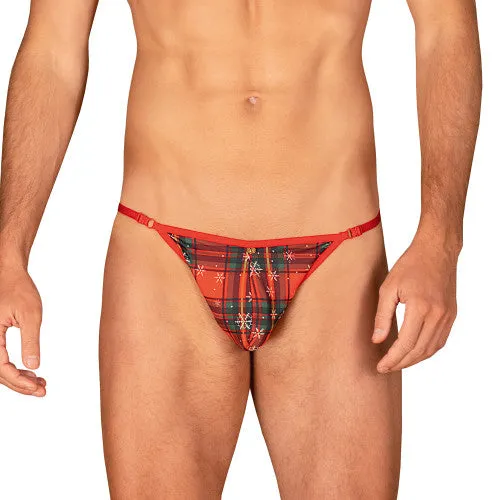 Male Sex Toys Obsessive Mr Merrilo Festive Thong with Bow Tie OS