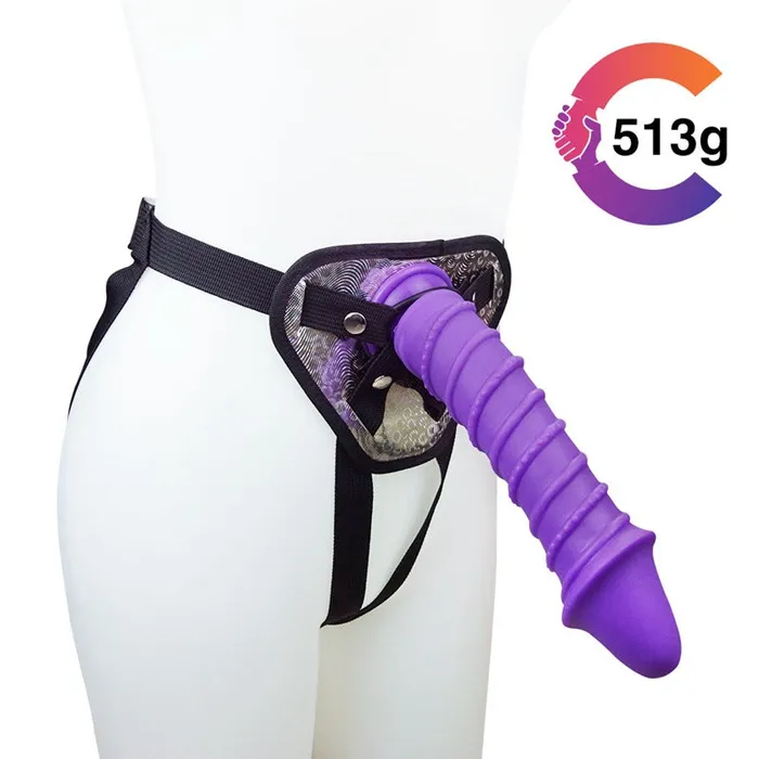 MD Shining Spear 245cm Silicone StrapOn Dildo Harness Kit MD Female Sex Toys