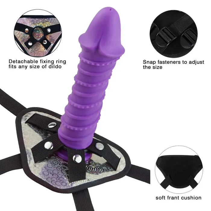 MD Shining Spear 245cm Silicone StrapOn Dildo Harness Kit MD Female Sex Toys