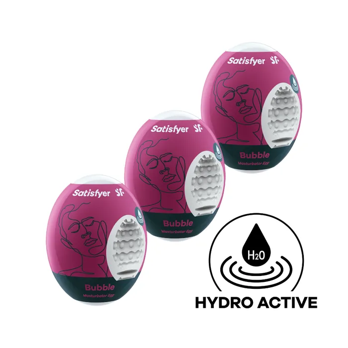 Satisfyer Masturbator Egg Bubble 3pc Set Satisfyer Male Sex Toys