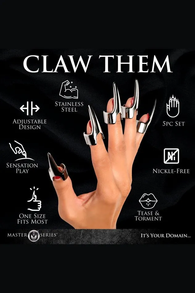 Sex On the Go Couples Clawed 5pc Sensation Play Rings