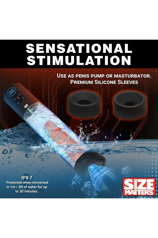 Sex On the Go Male Sex Toys Sucking Penis Pump with Digital Display