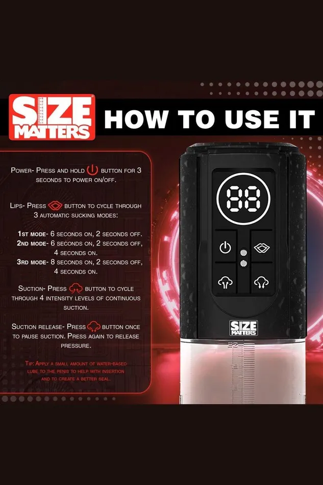 Sex On the Go Male Sex Toys Sucking Penis Pump with Digital Display