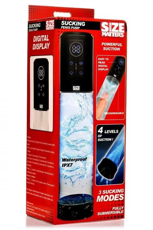 Sex On the Go Male Sex Toys Sucking Penis Pump with Digital Display