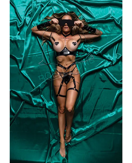 Bodyzone Apparel Anal Role Play Bondage Baddie 7 Pc Set Black