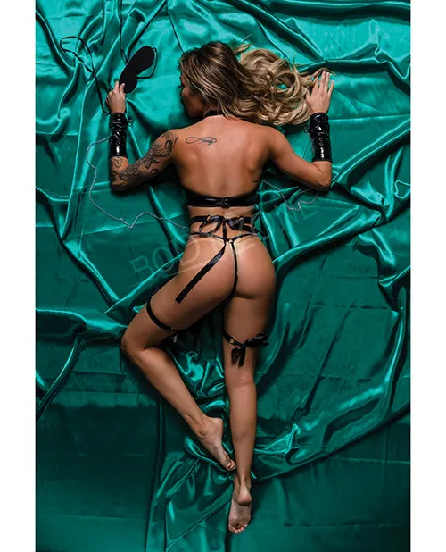 Bodyzone Apparel Anal Role Play Bondage Baddie 7 Pc Set Black