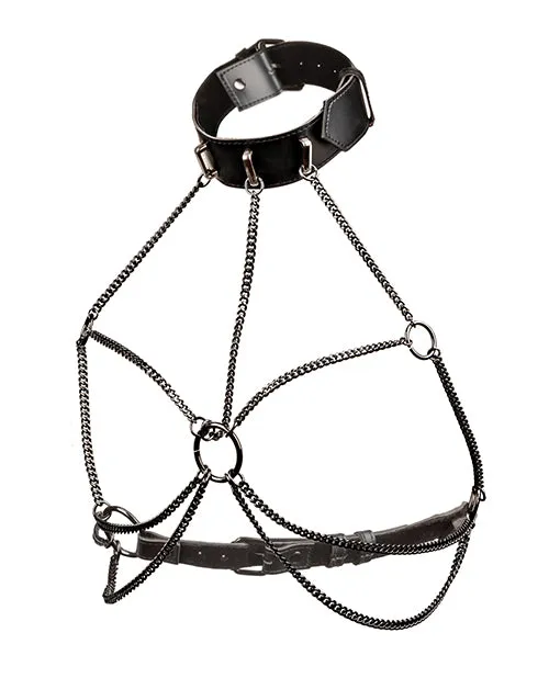 California Exotic Novelties Euphoria Collection Plus Size Multi Chain Collar Harness Plus Size