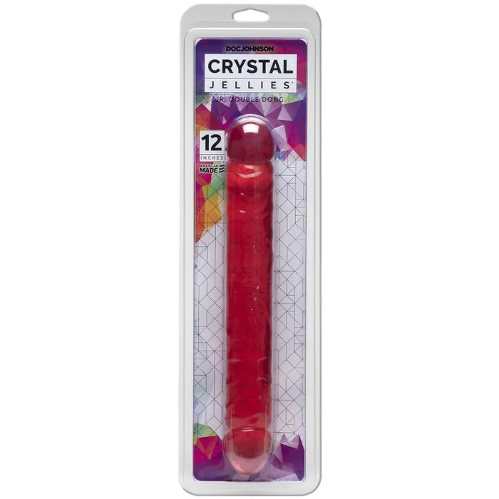 Crystal Jellies Dildos Doc Johnson 1230cm Jr Double Dong Pink
