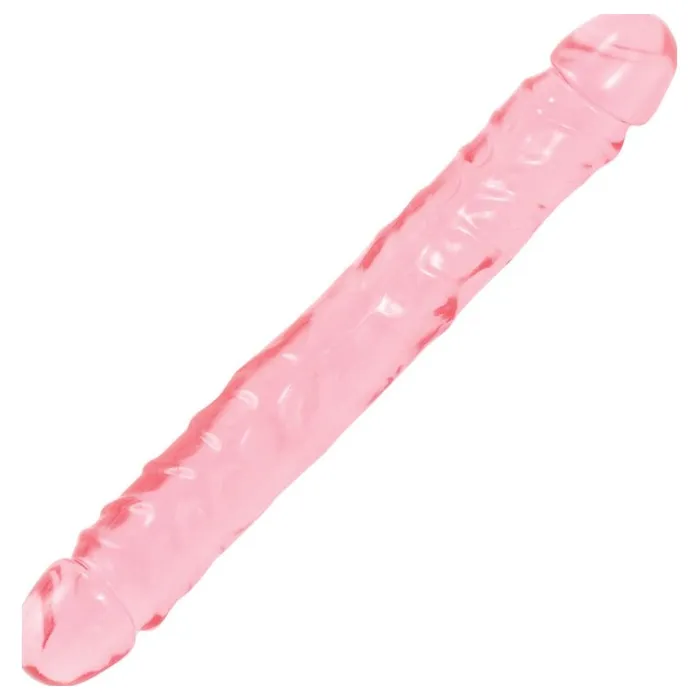 Crystal Jellies Dildos Doc Johnson 1230cm Jr Double Dong Pink