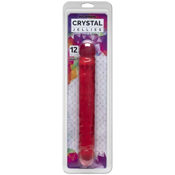 Crystal Jellies Dildos Doc Johnson 1230cm Jr Double Dong Pink