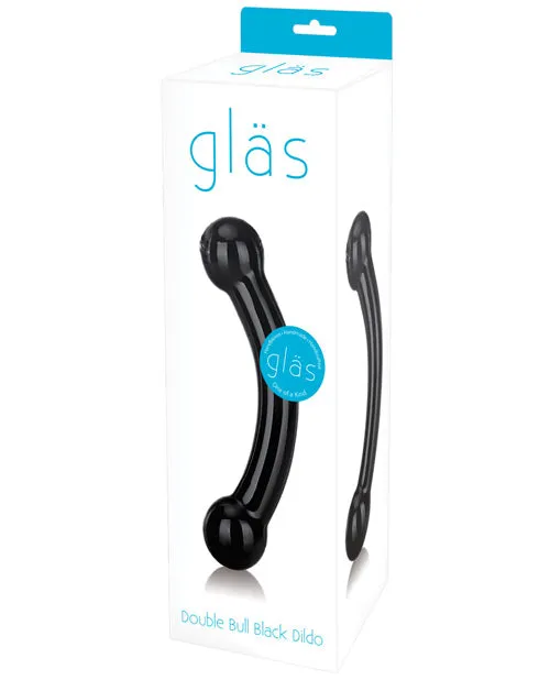 Dildos Glas Double Bull Glass Dildo Black Electric Eel INC